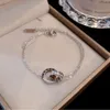 Titanium Steel japonais et coréen Zircon Rose Gold Roman numérique Double Ring Instagram Bracelet personnalisé