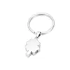 Keychains Cremation Flower KeyChain Roestvrij staal voor menselijke/huisdier Ashes Woman Sieraden Memorial Key Ring