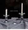 Titulares de vela Nórdicos Decoração de casa simples Tabela central peça a velas jantar Dinner de vidro Candlestick Acessórios para o presente de casamento