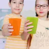 Disposable Cups Straws Bright Colored Lightweight Plastic Beer Containers Tableware Child Water