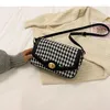 Сумки на плечах Houndstooth Bag 2024 Женский INS Messenger осень/зимний квадрат с двойным использованием