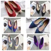 Luxury Flat Bottomed Pointed Ballet Single Shoes Soft Soled Sticked Maternity Women Boat Shoe Casual and bekväm