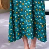 Casual Vintage Sommerkleid Vestido Print natürlicher regulär ärmellose Oneck Baumwollkleider Frauen Kleidung Plus Größe 240408