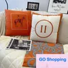 Top Luxury Orange Italian Pillow Blankets Blanket Car Two-in-One Dual-Use Siesta Noon Break Living Room Sofa Cushion Cover