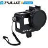 Camera's puluz Obudowa Shell Dla GoPro Hero 7 Czarna 6 5 Twarda Kamera Klatka 52mm Filtr Soczewkowy UV Dla GoPro Hero 2018 Akcesoria Do Kam