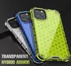 Honeycomb Hard Case On для iPhone 12 Mini 11 Pro Max Shocber Case Armour Armour Case до XR XS 7 8 Plus Cover1876352