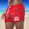 Mäns shorts 2024 strand baddräktstammar färgglada sexiga badkläder snabb torkning andas surf kort gym