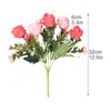 Decorative Flowers Nordic Style Living Room Fresh Artificial Silk Flower Wedding Table Indoor DIY Home Decoration Party Blooming Simulation