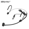 Микрофоны iiimymic однонаправленная черная гарнитура микрофон 4 контакт XLR TA4F Singing Headord Mic для системы беспроводной пакетики Shure