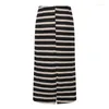 Gonne S-5xl Fashion All-Match High High Cash Cashy Skirt Strited Office Strip Office Women's Women's