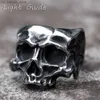 Cluster Rings 2022 NEW Mens 316L stainless-steel rings retro Motorcyclist skull RING for teens gothic punk Jewelry Gift free shipping240408