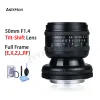 Tillbehör Astrhori 50mm F1.4 Tiltshift Lens Full Frame MF för Canon RF Nikon Z Fuji X Sony E Panasonic Leica L Mount Cameras Tilt Lens