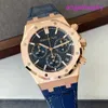 AP Wristwatch pour les dames Royal Oak Series 26240or Black Face 18K Rose Gold Mens Automatic Mechanical Watch Brand New