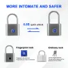 Låsvattentät smart Biometrisk fingeravtryck Keyfritt dörrlås 0,5 seklåsa Portable Antitheft USB -uppladdningsbar säkerhetsskydd