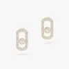 Stud Earrings 2024 Classic Luxury Sterling Silver 925 Diamond Set Retro Dynamic Women's Gift