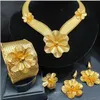 Earrings Necklace Set Dubai For Women Fashion And Earings Gold Plated Jewelry Woman Drop Delivery Sets