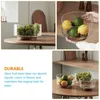 Assiettes de style japonais Glass Fruit Assiette Fruits Conteneur Mémale Salad Bowl Gadget Cuisine Service Clear Cake Clairs