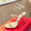 Sandals 2024 Summer Women's Colored Crystal Decorative Solid Color Wrapping Fashion Sexy Banquet Bride Low Heels