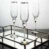 2st Crystal Champagne Flute Glass Bride Groom Toasting Wedding Handgjorda vinglas Dekor Cups Goblet Engagement 240408
