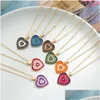 Colliers pendants Collier de coeur Colorf vintage