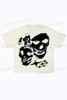 Men's T-Shirts Y2k top High strt skeleton face print short slve T-shirt 2023 summer new Harajuku fashion strt men loose T-shirt T240408