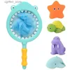 Juguetes para el baño de bebé juguetes para baño para bebés con 4 piezas suaves lindos animales oceánicos escuadradores de baño y 1pcs pescando juguetes de agua de agua juguetes para niños l48