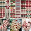 Device 12sheets Nail Stickers Set Colorful Snowflake Elk Nail Art Adhesive Decals Full Cover Wraps Christmas for Manicures Decoration