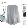 Women's Vests #0738 Black Gray White Short Blazer Vest Women Single Breasted Office Vest Coat Thin Short Vest Female Outerwear Spring SummerL2403