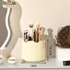 Boîtes de rangement Cosmetics Box Makeup Brush Cylindre Cylindre Brasse-coiffure Rack Couvre-poussière Tépoute