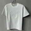 Casual Designer T Shirts Mens T Shirt tredimensionella bokstäver grafisk tee mode rund hals kort ärm toppar två färg