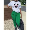 Designer Women Clothes Fashion Letter Print Two Piece Pants Set Casual Large Summer Outfits Streetwear