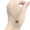 Colliers pendentifs Tendance Collier de lune en acier inoxydable Collier Gol