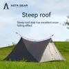 Asta Gear Yun Chuan double face en silicium Double A Pyramide 15D Nylon Camping sans tige Randonnée Outdoor Ultralight Tent 240327