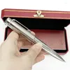 C-t Luxury Ballpoint Pens Silver Lattice Metal Comfortable Writing Stationery