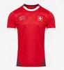 Maglie di calcio Repubblica Ceca Svizzera Svizzera in casa 24 Austria Red Blue White 2024 2025 Iceland Sports Football Shirts Sports Serbia Camisola Euro Cup Kolarov