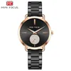 Ensemble de diamant simple élégant Womens Watch Imprimer Sunproof en acier en acier Watch Quartz