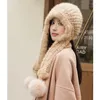 Boinas de imitação coreana chapéu de pulôver de visita inverno quente cor sólida cor de malha de malha versátil orelha protetora chapéus para mulheres