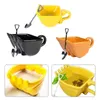 Tasses à café tasse à excavateur seau à tasse de cuisine accessoires de cuisine gâteau gâteau thé jaune orange noir 340 ml durable