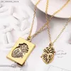 Colliers pendants puzzle bijoux couple colllares Collier de coeur anatomique Femme Valentin Alloy Gift24040854HT