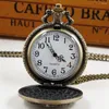 Relógios de bolso retro cinza bronze quartzo steampunk pocketfob chail presente relógio td2121drop