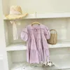 Vestido de menina de verão roupas de estilo ocidental 240403