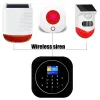 Kit WiFi GSM Home Alarm System Black Burglar Security Alarm Host Tuya Smart App Control Compatible Alexa Google