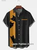 Męskie koszule męskie męskie lato zabawne anime kota koszula nadruk swobodny moda odzież męska guzika Koszulka mody hawajska koszula wakacyjna yq240408