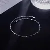 S925 Chaîne de cheville en argent sterling japonais minimaliste et compact à une seule chaîne à une seule chaîne de pieds de bijoux en argent doux et élégant