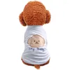Odzież dla psa wiosna i letnie ubrania dla zwierząt kreskówek drukarnia misia mała średniej wielkości fluorescencyjna koszulka dla