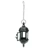 Titulares de vela Marroquino Metal Hollow Holding Holder Decorative Lantern Lamp com correntes de 66 cm para decoração de casa de casamento