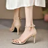 Chaussures habillées zapatos de mujer dames mode Bright Sexy Buckle Strap Stiletto Sandales cool Party Pair High Heels Wedding 2024