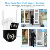 Kameror 8MP 4K Dual Lens WiFi PTZ Camera Smart Home Night Vision Dual Screen Outdoor 6MP Security Protection CCTV IP CAMERA ICSEE APP