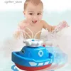 Giochi da bagno per bambini cartone animato divertente giocattolo per bambini giocattolo elettrico a rotazione in acqua giocattolo per la barca ad acqua per neonati vano da bagno regalo per bambini l48