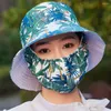 Cappelli larghi pianta stampato di cappello agricola Anti-UV con lettere di secchio maschera unisex Sunprotection